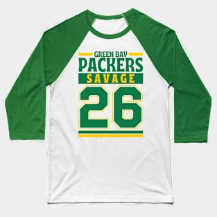 Green Bay Packers Savage 26 Edition 3 Baseball T-Shirt